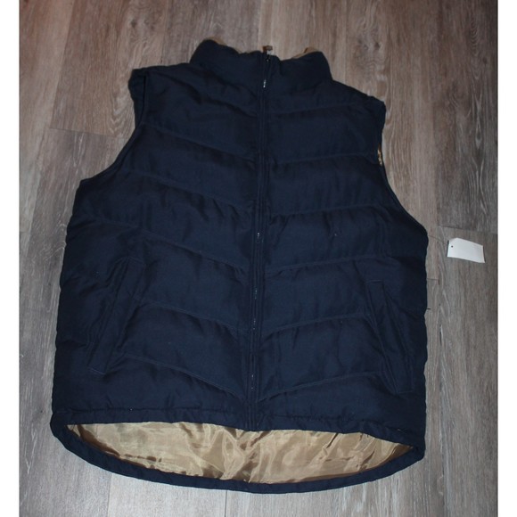 Weatherproof Jackets & Blazers - New Size Large Puffer Jacket Vest Lined Navy Blue Weatherproof NWT